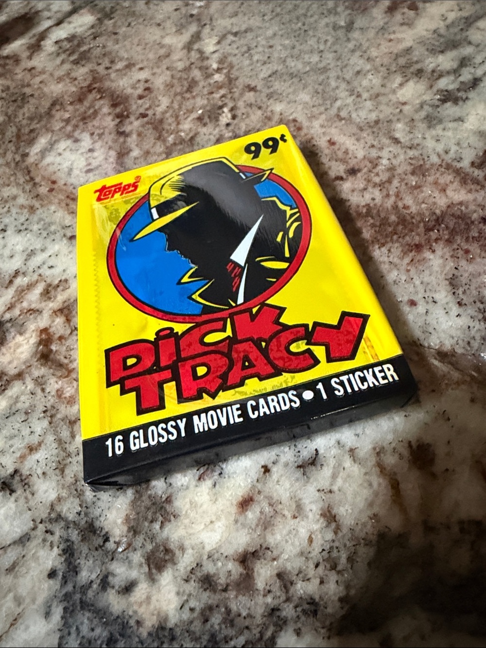 Vintage Topps Dick Tracy Pack - Yellow Red Blue Black